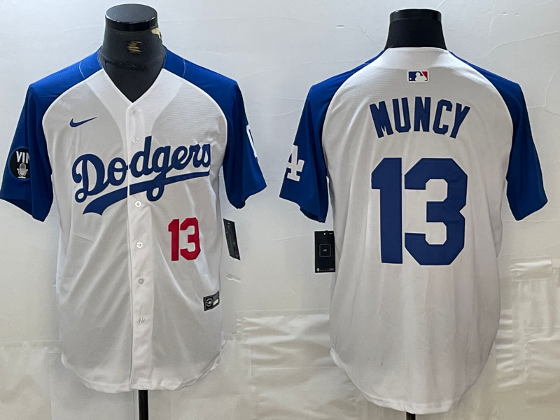 Men's Los Angeles Dodgers Max Muncy #13 White Limited Jersey